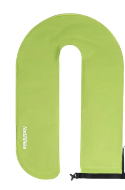 Надувная туристическая U-образная подушка Naturehike Multi-function 20ZT 31×65×17 см Зеленая Multi-function lengthened U-shaped inflatable pillow - 20ZT, Зеленый