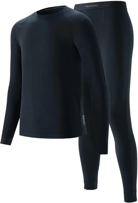 Термобельё женское Naturehike OUTLAST women's Thermal Underwear mid-thick Round Neck Suit, Black suit