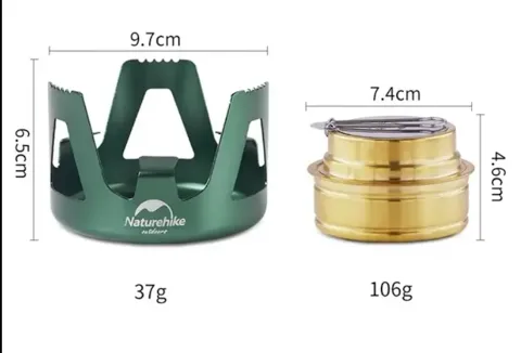 Горелка Naturehike LT01 Спиртовая NH18L001-T, Зеленый