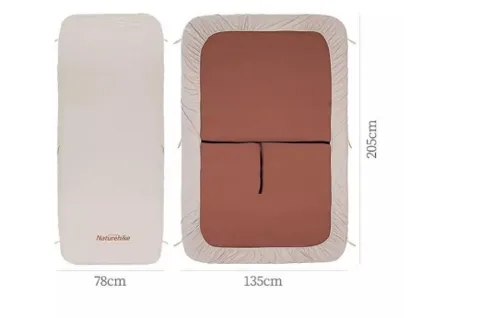 Чехол-наволочка для двухместного надувного матраса Naturehike NH20PJ023 205×135×25 см Бежевый, Бежевый