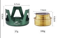 Горелка Naturehike LT01 Спиртовая / 4.6*7.4 / Зеленый для гор и походов
