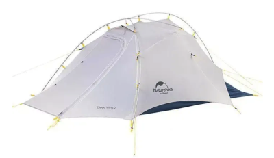 Палатка Naturehike Cloud-Up-Wing 2.чел / （215+60）*100*90 / Серый-Голубой для гор и походов