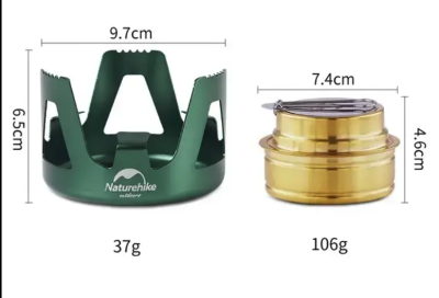 Горелка Naturehike LT01 Спиртовая / 4.6*7.4 / Зеленый для гор и походов