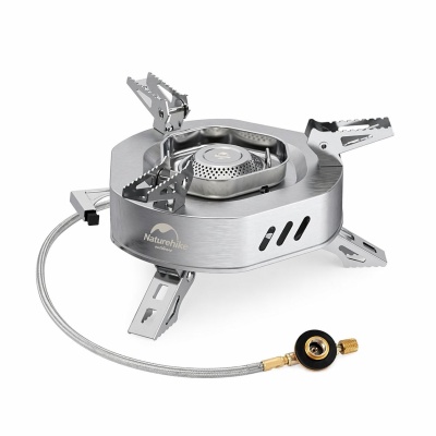 Горелка Naturehike High Power Folding Gas Stove / 25.6*25.6*11.6 / silver для гор и походов