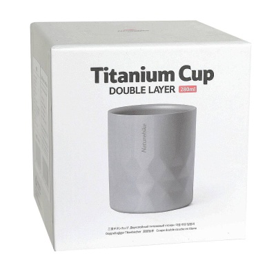 Кружка Naturehike Титановая 280мл / 280ml 8.9*8.8 / Титан для гор и походов